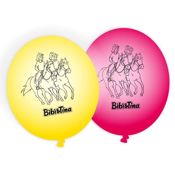 Bibi und Tina Luftballons auf den Pferden Amadeus & Sabrina, 8 Stück von dh-konzept