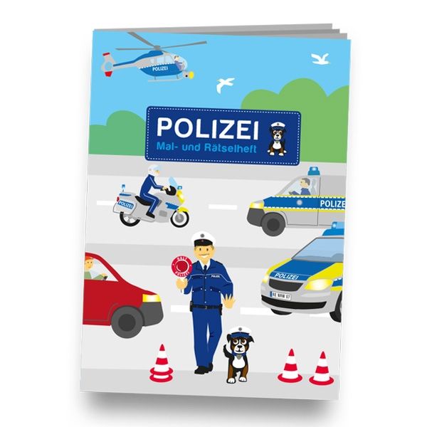 Mal-und Rätselheft "Polizei", DIN A6 von dh-konzept
