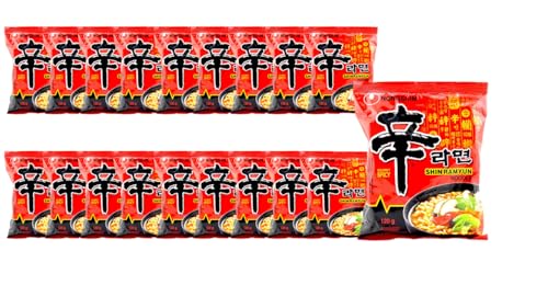 Nongshim - 20er Pack Shin Ramyun Instant Nudeln - Nudeln Original aus Korea - Asiatische Asia Noodles (Vorteilspackung 20x140g) von dinese