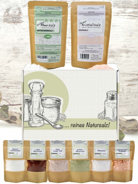Bio Geschenkset Salzset 8 Salze Bio Geschenkset Salzset 8 Salze von direct&friendly