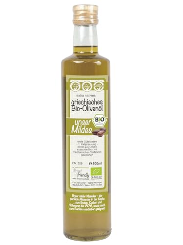direct&friendly Griechisches Bio Olivenöl mild, extra nativ - aus der Region Mani (500 ml) von direct&friendly