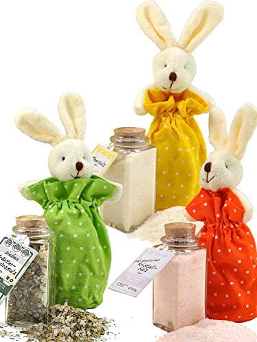 direct&friendly Häschen Salzgeschenkset Kleines Geschenk (3er Häschen Set) von direct&friendly