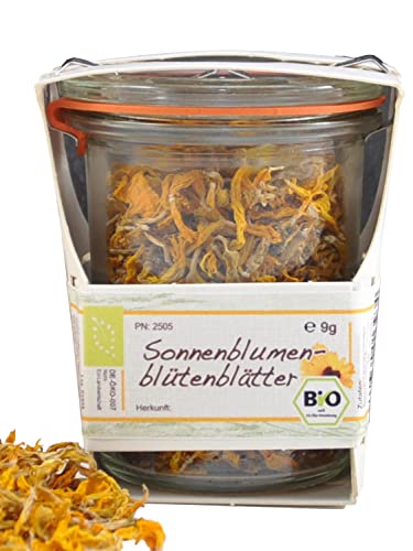 Essbare Bio Blüten im Weckglas | Teegeschenk in Premium Qualität | handverarbeitet | plastikfreie Verpackung | Dankeschön im Glas von direct&friendly