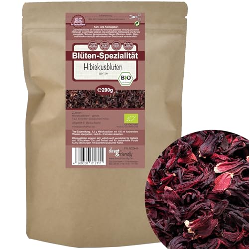 direct&friendly | ganze Bio Hibiskusblüten | Hibiskustee | auch zum Backen, Salat und Purpel Curry | 200g direct&friendly | ganze Bio Hibiskusblüten | Hibiskustee | auch zum Backen, Salat und Purpel Curry | 200g von direct&friendly