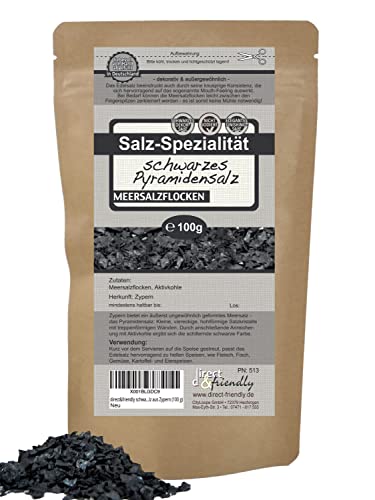 direct&friendly schwarzes Pyramidensalz Flocken aus Zypern Fleur de Sel (Schwarz) von direct&friendly