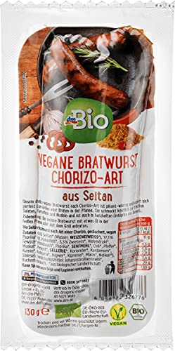 dmBio Vegane Bratwurst Chorizo-Art (Vegane Wurst) 130g von dmBio
