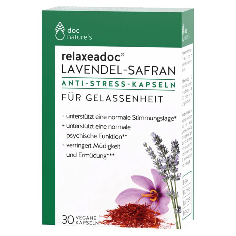 Lavendel Safran Anti Stress Kapseln von doc phytolabor