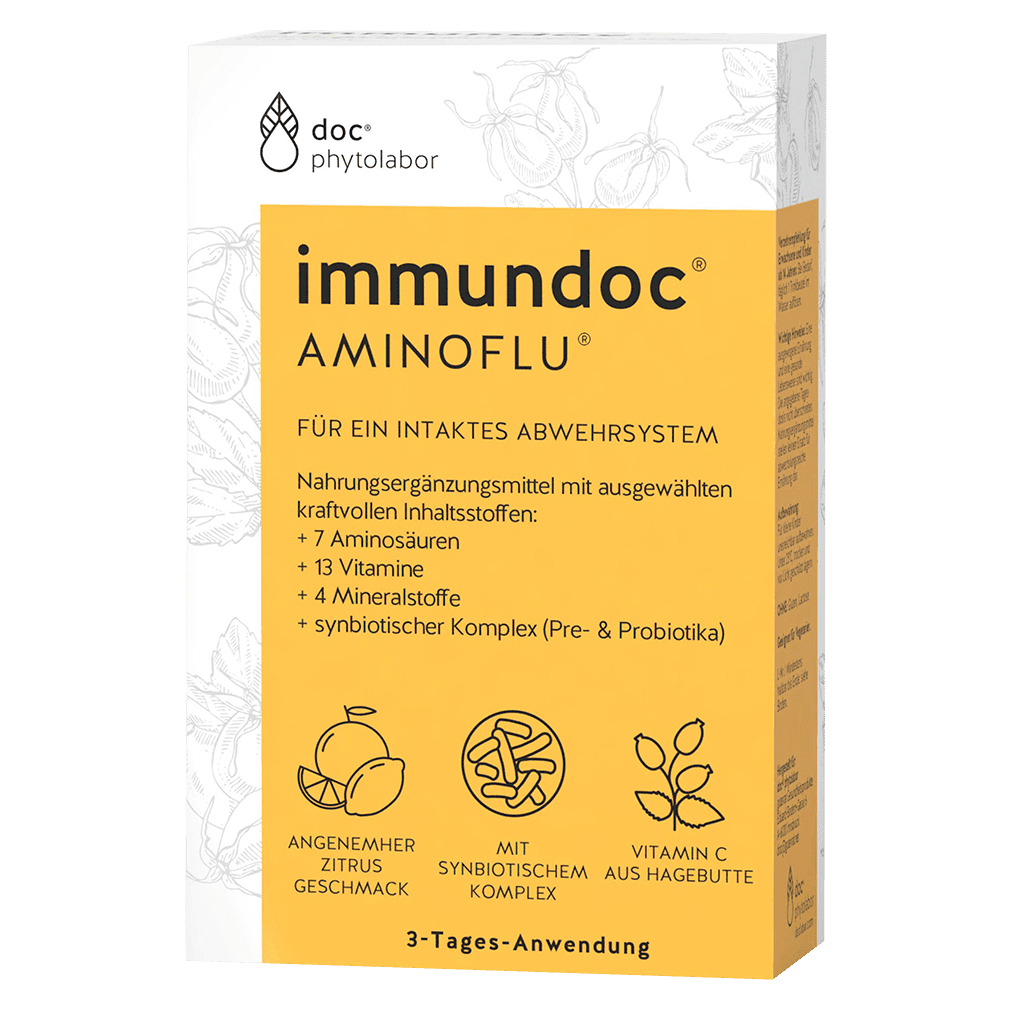 immundoc AMINOFLU Trinkbeutel MHD 30.11.2023 von doc phytolabor