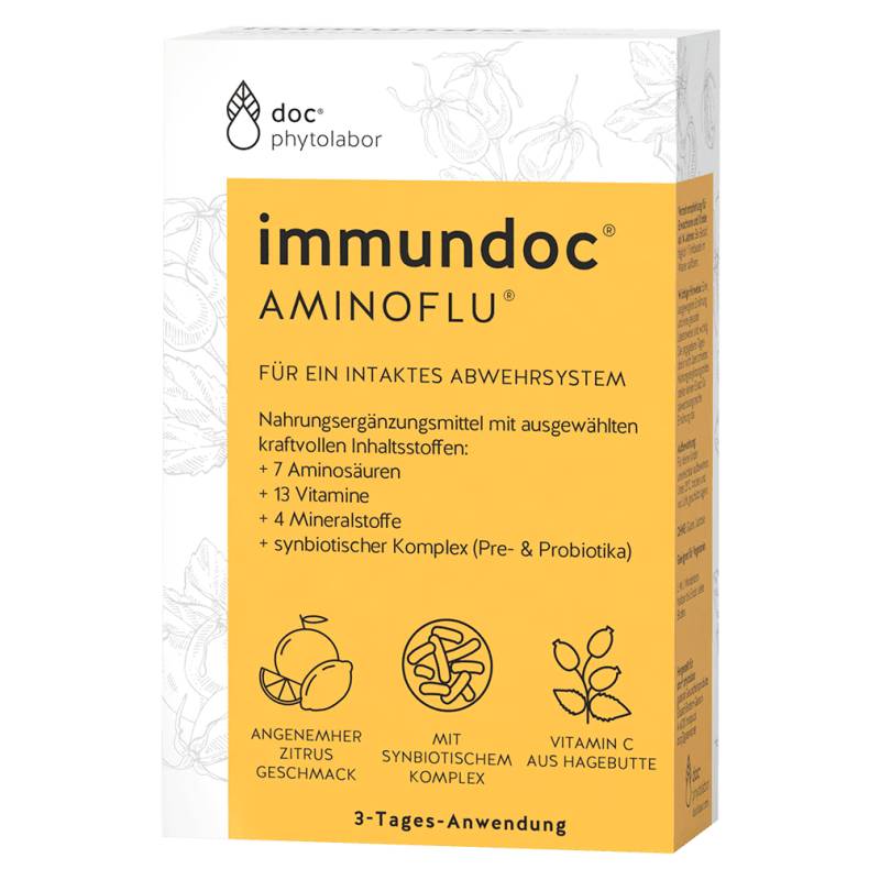 immundoc AMINOFLU Trinkbeutel MHD 30.11.2023 von doc phytolabor