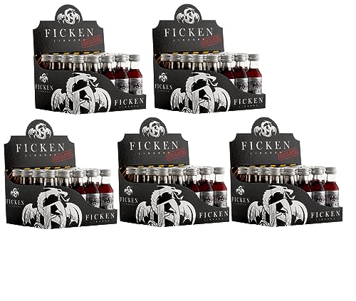 100 Fläschchen Ficken Likör 15% Vol. Partyschnaps (5 Boxen a 20 Fläschchen a 20ml) aus Glas von doktor