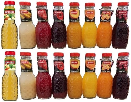 16 Flaschen a 200ml Saft Mix aus 8 Sorten MEHRWEG Pfand Glas Flaschen Trinkgenuss von Onlineshop Bormann + Space Keks gratis a 45g von doktor
