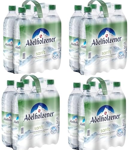 24 Flaschen Adelholzener Mineralwasser Sanft natriumarm a 1 Liter inkl. EINWEGPFAND von doktor