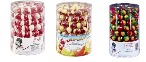 300 Küfa Lutscher Mix Lolly aus Brausekugel/Fruchtlutscher/Kibalutscher a 17g einzeln verpackte Kugel-Lollis von doktor