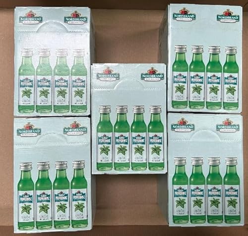 5 Boxen a 24 Flaschen Nordbrand Pfefferminz Likör a 0,02 18% vol. 5 Boxen a 24 Flaschen Nordbrand Pfefferminz Likör a 0,02 18% vol. von doktor