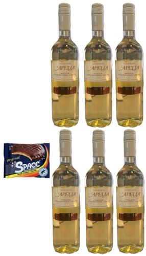 6 Flaschen Kourtaki Apelia Gold Label Weißwein Lieblich a 0,75 L 11,5% vol. + Space Keks a 45g von doktor