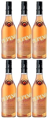 6 Flaschen Pepino Peach Likör a 0,7 L 15 vol. von doktor