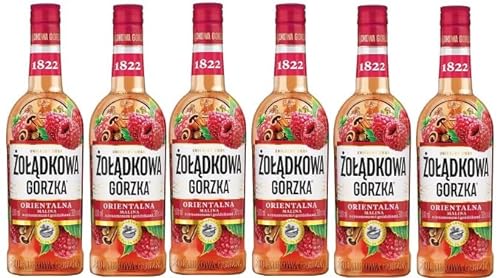 6 Flaschen Zoladkowa Gorzka Orientalna Malina a 0,5 L 30% vol.Bitterlikör Himbeere von doktor