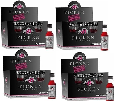 80 Fläschchen Ficken Likör in der PET (fast unzerbrechlich) 15% Vol. Partyschnaps (4 Boxen a 20 Fläschchen a 30ml) aus Plastik von doktor