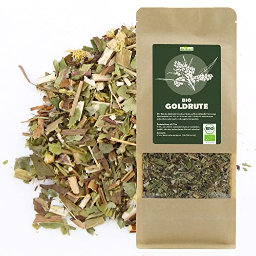 Bio Goldrutenkraut geschnitten - 200 Gramm, 100% Europäische Wildsammlung, Blasentee, loser Tee, Solidago virgaurea von dreikraut