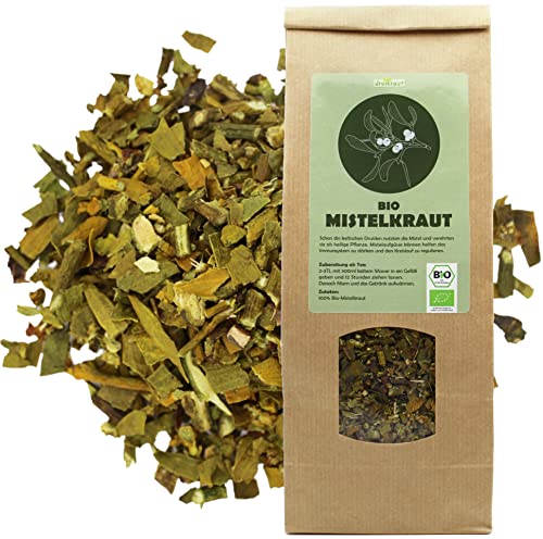 Bio Mistelkraut geschnitten - 250g, Mistel-Tee, 100% Wildsammlung aus Europa von dreikraut