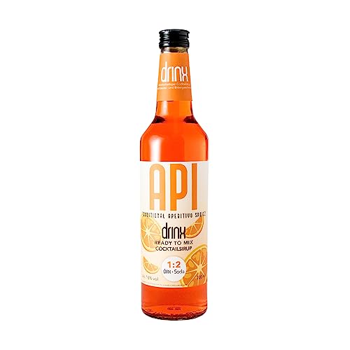 drinx API – APERITIVO SPRITZER | Hochwertiger alkoholischer Sirup nur noch mit Sodawasser zu mischen | mit einer Flasche bis zu 14 Aperitifs zubereiten von drinx
