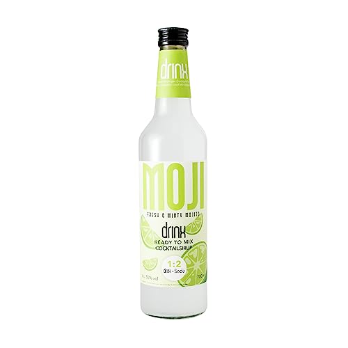 drinx MOJI - MOJITO | Hochwertiger alkoholischer Sirup nur noch mit Sodawasser zu mischen | mit einer Flasche bis zu 14 Mojitos zubereiten von drinx