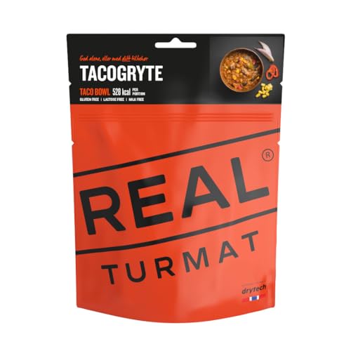 drytech Real Turmat gefriergetrocknete Expeditionsnahrung, Geschmacksrichtung: Tacogryte/Taco Bowl (Taco Auflauf) drytech Real Turmat gefriergetrocknete Expeditionsnahrung, Geschmacksrichtung: Tacogryte/Taco Bowl (Taco Auflauf) von drytech