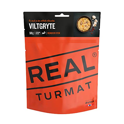 drytech Real Turmat gefriergetrocknete Expeditionsnahrung, Geschmacksrichtung: Viltgryte/Reindeer Stew (Wildtopf) von Drytech