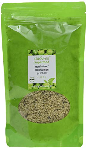 Duowell Superfood - Hanfnüsse Hanfsamen geschält Bio 500 Gramm von GloboVita