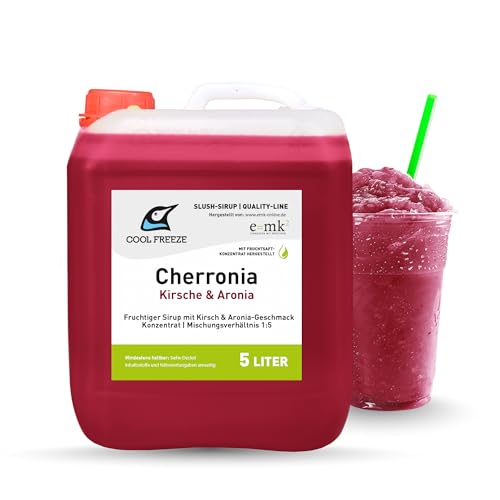 CHERRONIA SLUSH-SIRUP QUALITYLINE ARONIA & SCHWARZKIRSCHE KONZENTRAT 5L PROFI KANISTER CHERRONIA SLUSH-SIRUP QUALITYLINE ARONIA & SCHWARZKIRSCHE KONZENTRAT 5L PROFI KANISTER von e=mk² EINKAUFEN MIT KÖPFCHEN