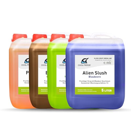 SLUSH EIS SIRUP 4X5L SET COLA PFIRSICH WALDMEISTER BLAUBEERE KONZENTRAT AKTION VOM HERSTELLER SLUSH EIS SIRUP 4X5L SET COLA PFIRSICH WALDMEISTER BLAUBEERE KONZENTRAT AKTION VOM HERSTELLER von e=mk² EINKAUFEN MIT KÖPFCHEN