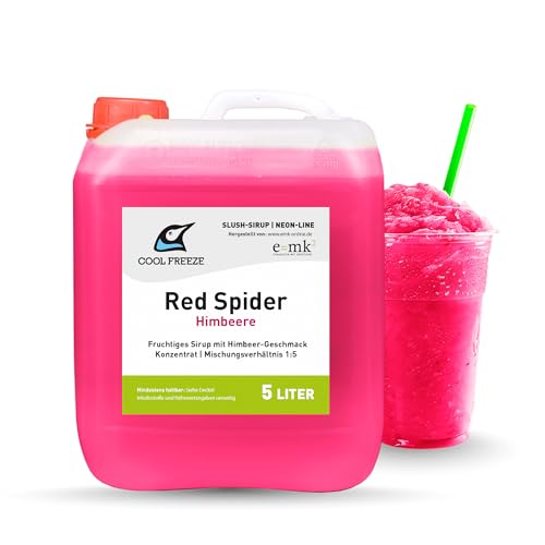 SLUSH SIRUP EIS RED SPIDER KONZENTRAT (HIMBEERE) 5 LITER DIREKT VOM HERSTELLER von e=mk² EINKAUFEN MIT KÖPFCHEN
