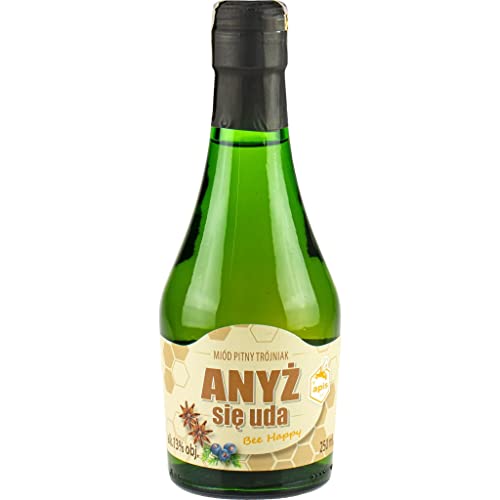 Anyż się uda Trójniak Honig (Met mit Anis Drittel) 0,25L | Met Honigwein Metwein Honigmet | 250 ml | 13% Alkohol | Apis | Geschenkidee | 18+ von eHonigwein.de Premium Quality