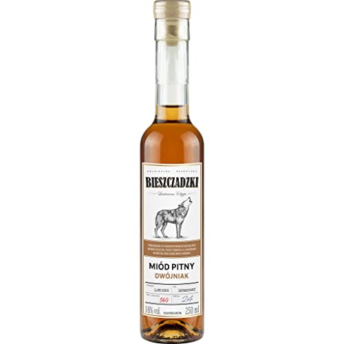 Bieszczadzki Dwójniak Honig (Halber) 0,25L | Met Honigwein Metwein Honigmet | 250 ml | 16% Alkohol | Ami Honey | Geschenkidee | 18+ von eHonigwein.de Premium Quality