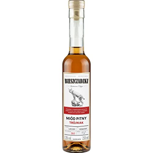 Bieszczadzki Trójniak Honig (Drittel) 0,25L | Met Honigwein Metwein Honigmet | 250 ml | 13% Alkohol | Ami Honey | Geschenkidee | 18+ von eHonigwein.de Premium Quality