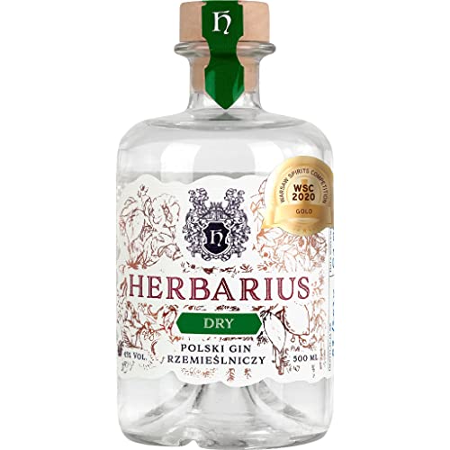 Gin destylowany Herbarius Dry (Destillierter Herbarius Dry Gin) 0,5L | Gin |500 ml | 45% Alkohol | Drake Distillery | Geschenkidee | 18+ von eHonigwein.de Premium Quality