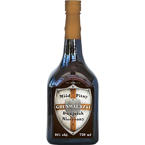 Grunwaldzki Dwójniak Honig (Halber) 0,75L | Met Honigwein Metwein Honigmet | 750 ml | 16% Alkohol | Mazurskie Miody | Geschenkidee | 18+ von eHonigwein.de Premium Quality