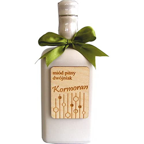 Kormoran Dwójniak Honig (Halber) 0,5L im Steinzeuggefäß | Met Honigwein Metwein Honigmet | 500 ml | 16% Alkohol | Mazurskie Miody | Geschenkidee | 18+ von eHonigwein.de Premium Quality