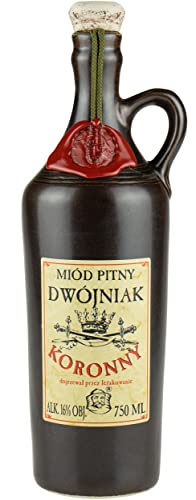 Koronny-Dwójniak-Honig | 750 ml | 16% Alkohol Metwein | Polnische Produktion | Geschenkidee | 18+ | Keramik… (Keramik 750 ml) von eHonigwein.de Premium Quality