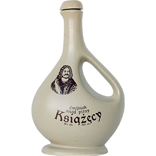 Książęcy Dwójniak Honig (Halber) 0,5L im Steinzeuggefäß | Met Honigwein Metwein Honigmet | 500 ml | 16% Alkohol | Huzar | Geschenkidee | 18+ von eHonigwein.de Premium Quality