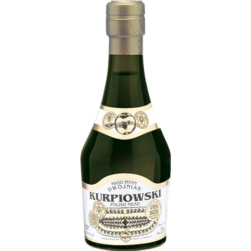 Kurpiowski Dwójniak Honig (Halber) 0,25L | Met Honigwein Metwein Honigmet | 250 ml | 16% Alkohol | Apis | Geschenkidee | 18+ von eHonigwein.de Premium Quality