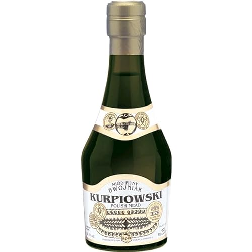 Kurpiowski Dwójniak Honig (Halber) 0,25L | Met Honigwein Metwein Honigmet | 250 ml | 16% Alkohol | Apis | Geschenkidee | 18+ von eHonigwein.de Premium Quality
