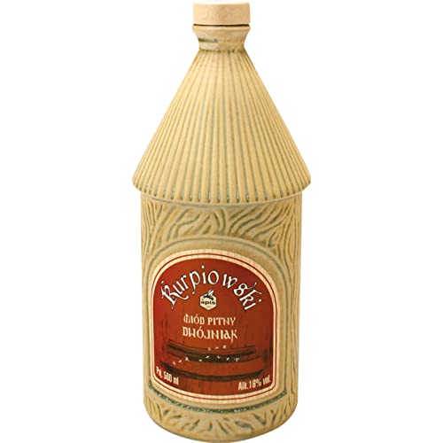 Kurpiowski Dwójniak Honig 0,5L (Halber) 0,5L im Steinzeuggefäß | Met Honigwein Metwein Honigmet | 500 ml | 16% Alkohol | Apis | Geschenkidee | 18+ von eHonigwein.de Premium Quality