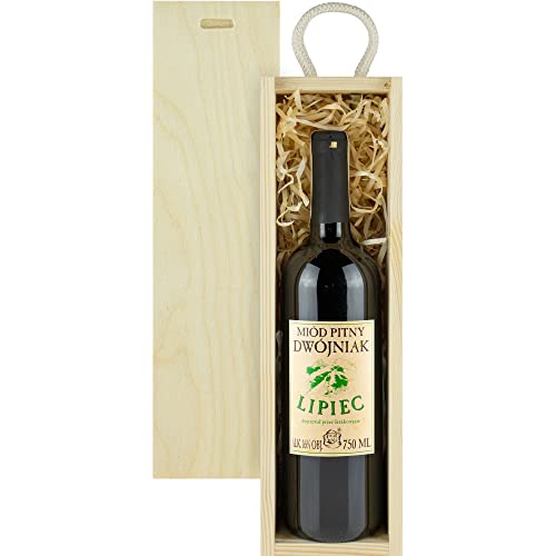 Lipiec Met Dwójniak-Halber Geschenkset in einer leichten Holzbox | 750ml | 16% Alkohol Metwein | Polnische Produktion Lipiec Met Dwójniak-Halber Geschenkset in einer leichten Holzbox | 750ml | 16% Alkohol Metwein | Polnische Produktion von eHonigwein.de Premium Quality