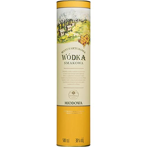 Manufakturowa Wodka Smakowa Miodowa (aromatisierter HonigWodka) 0,5L | Flavoured Vodka, Aromatisierter Wodka |500 ml | 38% Alkohol | Old Polish Vodka | Geschenkidee | 18+ von eHonigwein.de Premium Quality