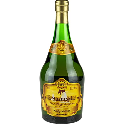 Mazurski Dwójniak Honig (Halber) 0,75L | Met Honigwein Metwein Honigmet | 750 ml | 15% Alkohol | Miody Nidzica | Geschenkidee | 18+ von eHonigwein.de Premium Quality