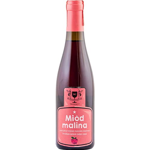 Miód Malina Trójniak Honig (Himbeermet Drittel) 0,375L | Met Honigwein Metwein Honigmet | 375 ml | 14% Alkohol | Imbiorowicz | Geschenkidee | 18+ von eHonigwein.de Premium Quality