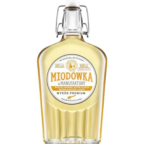 Miodówka z Manufaktury (HonigWodka) 0,5L | Flavoured Vodka, Aromatisierter Wodka |500 ml | 30% Alkohol | Manufaktura Wódki | Geschenkidee | 18+ von eHonigwein.de Premium Quality