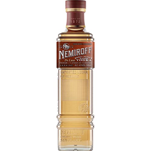 Nemiroff Deluxe Honey Pepper 0,5L | Flavoured Vodka, Aromatisierter Wodka |500 ml | 40% Alkohol | Nemiroff | Geschenkidee | 18+ von eHonigwein.de Premium Quality