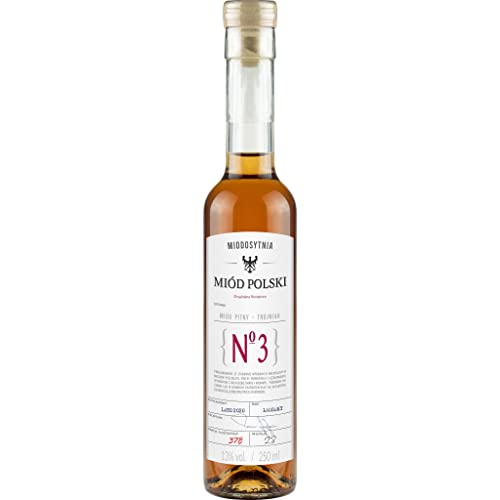 No. 3 Miód Polski Trójniak Honig (Polnischer Honigwein Drittel) 0,25L | Met Honigwein Metwein Honigmet | 250 ml | 13% Alkohol | Ami Honey | Geschenkidee | 18+ von eHonigwein.de Premium Quality